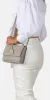 Burkely Casual Cayla világosszürke kisméretű női bőr kézitáska, vállpánttal 20 x 15 cm