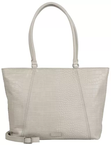 Burkely Cool Colbie Wide Tote világosszürke női bőr laptoptartós válltáska 15.6''  32 x 37 x 3 cm