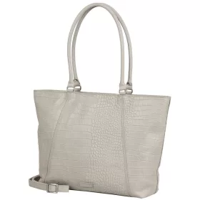   Burkely Cool Colbie Wide Tote világosszürke női bőr laptoptartós válltáska 15.6''  32 x 37 x 3 cm