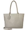 Burkely Cool Colbie Wide Tote törtfehér női bőr laptoptartós válltáska 15.6''  30 x 35 cm