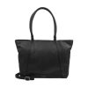 Burkely Cool Colbie Wide Tote fekete női bőr laptoptartós válltáska 15.6''  30 x 35 cm