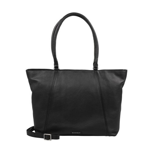 Burkely Cool Colbie Wide Tote fekete női bőr laptoptartós válltáska 15.6''  30 x 35 cm
