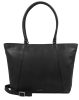 Burkely Cool Colbie Wide Tote fekete női bőr laptoptartós válltáska 15.6''  30 x 35 cm