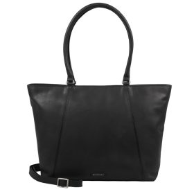   Burkely Cool Colbie Wide Tote fekete női bőr laptoptartós válltáska 15.6''  30 x 35 cm