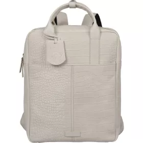   Burkely Cool Colbie törtfehér kroko bőr hátizsák, laptop tartóval 14"