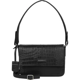   Burkely Cool Colbie fekete kroko női bőr válltáska 22 x 16 cm