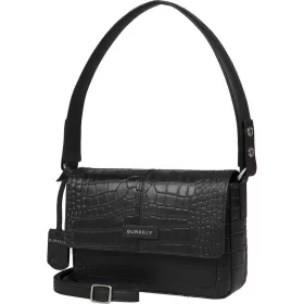   Burkely Cool Colbie fekete kroko női bőr válltáska 22 x 16 cm