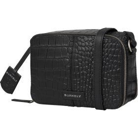   Burkely Cool Colbie fekete kroko női bőr oldaltáska, crossover  20 x 15 cm