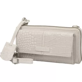   Burkely Cool Colbie törtfehér kroko női bőr mobiltartó pénztárca, vállpánttal  20 x 11 cm