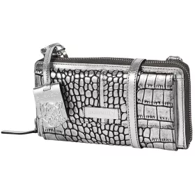   Burkely Cool Colbie ezüst kroko női bőr mobiltartó pénztárca, vállpánttal  20 x 11 cm