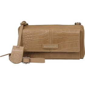   Burkely Cool Colbie drapp kroko női bőr mobiltartó pénztárca, vállpánttal  20 x 11 cm