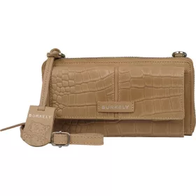  Burkely Cool Colbie drapp kroko női bőr mobiltartó pénztárca, vállpánttal  20 x 11 cm