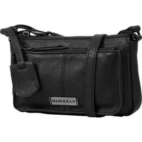   Burkely Mystic Maeve fekete női bőr mini válltáska, crossbody