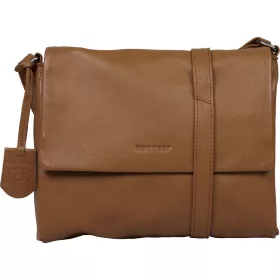   Burkely Lush Lucy konyakbarna női bőr oldaltáska, crossbody 25 x 20 cm