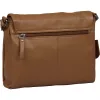 Burkely Lush Lucy konyakbarna női bőr oldaltáska, crossbody 25 x 20 cm