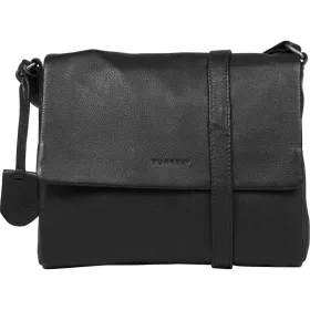   Burkely Lush Lucy sötétkék női bőr oldaltáska, crossbody 25 x 20 cm