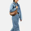 Burkely Lush Lucy konyakbarna női bőr oldaltáska, crossbody 30 x 15 cm