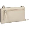 Burkely Lush Lucy törtfehér mobiltartós, vállraakasztható bőr pénztárca 20 x 11,5 cm