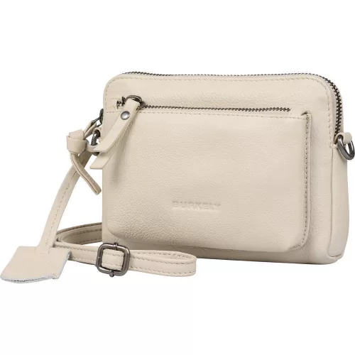 Burkely Lush Lucy törtfehér női bőr mini válltáska, crossbody 18 x 13 cm