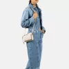 Burkely Lush Lucy törtfehér női bőr mini válltáska, crossbody 18 x 13 cm