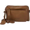 Burkely Lush Lucy konyakbarna női bőr mini válltáska, crossbody 18 x 13 cm
