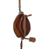 Burkely Lush Lucy konyakbarna női bőr mini válltáska, crossbody 18 x 13 cm