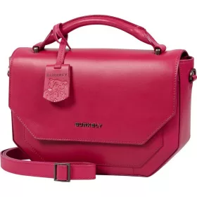 Burkely Nocturnal magenta női bőr válltáska, kézitáska