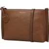 Burkely Keen Keira barna színű női bőr oldaltáska, crossbody