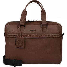   Burkely Minimal Mason konyakbarna bőr laptoptáska 15.6"  40 x 28 cm