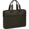 Burkely Minimal Mason sötétzöld bőr laptoptáska 15.6"  40 x 28 cm