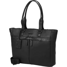   Burkely Minimal Maison női fekete bőr laptoptartós válltáska 15,6" 37 x 30 cm
