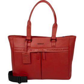   Burkely Minimal Maison piros női bőr laptoptartós válltáska 15,6" 37 x 30 cm