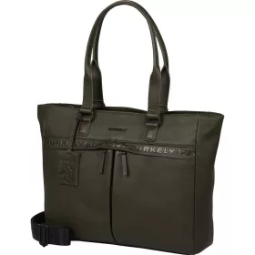   Burkely Minimal Maison sötétzöld női bőr laptoptartós válltáska 15,6" 37 x 30 cm