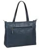 Burkely Natural Norah Workbag kék színű női bőr válltáska, kézitáska, laptop tartóval 14"