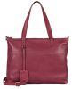 Burkely Natural Norah Workbag mályva színű női bőr válltáska, kézitáska, laptop tartóval 14"