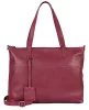 Burkely Natural Norah Workbag mályva színű női bőr válltáska, kézitáska, laptop tartóval 14"