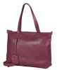 Burkely Natural Norah Workbag mályva színű női bőr válltáska, kézitáska, laptop tartóval 14"