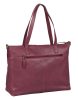 Burkely Natural Norah Workbag mályva színű női bőr válltáska, kézitáska, laptop tartóval 14"