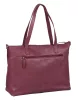 Burkely Natural Norah Workbag mályva színű női bőr válltáska, kézitáska, laptop tartóval 14"