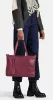 Burkely Natural Norah Workbag mályva színű női bőr válltáska, kézitáska, laptop tartóval 14"