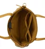 Burkely Natural Norah Workbag sárga színű női bőr válltáska, kézitáska, laptop tartóval 14"
