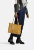 Burkely Natural Norah Workbag sárga színű női bőr válltáska, kézitáska, laptop tartóval 14"