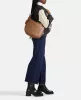 Burkely Natural Norah konyak színű női bőr válltáska