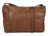 Burkely Natural Norah Collection barna női bőr oldaltáska, crossbody 18 x 10 cm