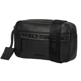   Burkely Minimal Mason fekete bőr övtáska, crossbody 23 x 13,5 cm