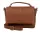 Burkely Soft Skylar konyak színű kisméretű női bőr kézitáska, vállpánttal 18 x 13 cm