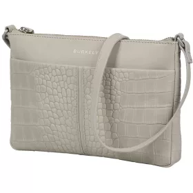   Burkely Cool Colbie világosszürke női bőr oldaltáska, crossbody 24 x 16 x 3 cm
