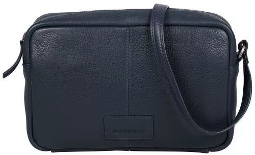 Burkely Soft Skylar sötétkék női bőr oldaltáska, crossbody 22 x 14,5 x 6,5 cm