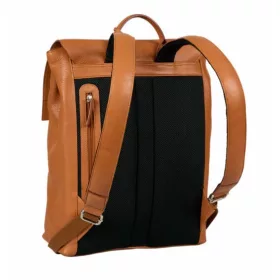   Burkely Soft Skylar konyak női bőr hátizsák,  laptoptáska 14"