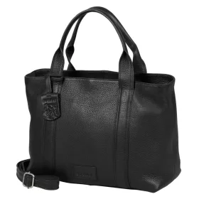   Burkely Soft Skylar kisméretű fekete bőr kézitáska, válltáska 21,5 x 13,5 x 33 cm